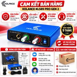 Box Livestream KOLANCE KL589 Pro Gen 2 Stereo 24Bit/192kHz, Vừa Live Vừa Sạc, Box Thu Âm Kết Nối Điện Thoại 2