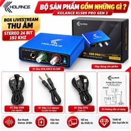 Box Livestream KOLANCE KL589 Pro Gen 2 Stereo 24Bit/192kHz, Vừa Live Vừa Sạc, Box Thu Âm Kết Nối Điện Thoại 3