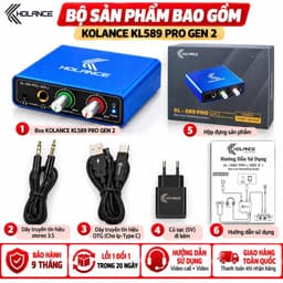 Box Livestream KOLANCE KL589 Pro Gen 2 Stereo 24Bit/192kHz, Vừa Live Vừa Sạc, Box Thu Âm Kết Nối Điện Thoại 7