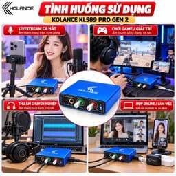 Box Livestream KOLANCE KL589 Pro Gen 2 Stereo 24Bit/192kHz, Vừa Live Vừa Sạc, Box Thu Âm Kết Nối Điện Thoại 4