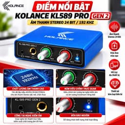 Box Livestream KOLANCE KL589 Pro Gen 2 Stereo 24Bit/192kHz, Vừa Live Vừa Sạc, Box Thu Âm Kết Nối Điện Thoại 6