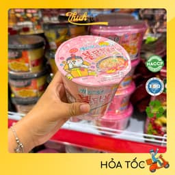 Mì Ly Mì Cay Samyang Carbonara Gà Hồng 80g - Mì Phô Mai Hàn Quốc Samyang - Thích Ăn Vặt 3