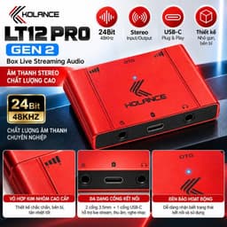 Box Livestream KOLANCE LT12 PRO GEN 2 24Bit Stereo, Sound Card Thu Âm OTG Type C Cho Điện Thoại Máy Tính 3