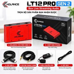 Box Livestream KOLANCE LT12 PRO GEN 2 24Bit Stereo, Sound Card Thu Âm OTG Type C Cho Điện Thoại Máy Tính 9