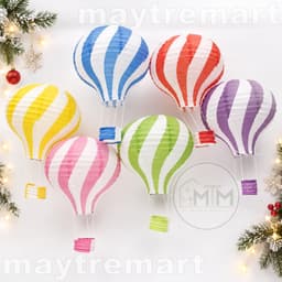 Khinh Khí Cầu Giấy Trang Trí Noel 2026 – Lồng Đèn Giấy Decor Noel, Tiệc, Sự Kiện 3