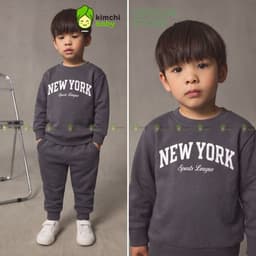 [10-29KG] Bộ Dài Tay Vải Nỉ 2 Da Cao Cấp Premium Dày Mịn Ấm Cho Bé Trai KIMCHIBABY Họa Tiết Thể Thao Bóng Rổ BN605 2