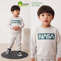 [10-29KG] Bộ Dài Tay Vải Nỉ 2 Da Cao Cấp Premium Dày Mịn Ấm Cho Bé Trai KIMCHIBABY Họa Tiết Thể Thao Bóng Rổ BN605 4