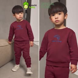 [10-29KG] Bộ Dài Tay Vải Nỉ 2 Da Cao Cấp Premium Dày Mịn Ấm Cho Bé Trai KIMCHIBABY Họa Tiết Thể Thao Bóng Rổ BN605 5