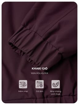 Áo khoác bomber nữ YODY chất khaki nhẹ, thoải mái, dáng croptop năng động WCJA26F099 3