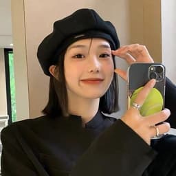Mũ Nồi Beret Nữ Tám Cạnh Phong Cách Hàn Quốc Mũ Mái Bằng Retro Mũ Painter Hợp Cho Mặt Tròn Vòng Đầu Lớn T994 2