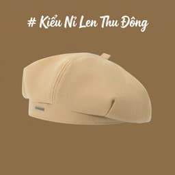 Mũ Nồi Beret Nữ Tám Cạnh Phong Cách Hàn Quốc Mũ Mái Bằng Retro Mũ Painter Hợp Cho Mặt Tròn Vòng Đầu Lớn T994 9