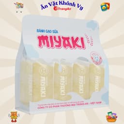 Bánh Gạo Sữa Miyaki Tràng An- Thơm Đậm Vị Sữa, Xốp Tan - Túi 240g (26 chiếc) - HÀNG CHÍNH HÃNG 2