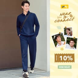 Bộ đồ nỉ nam YODY set áo quần thu đông năng động, thoải mái, cổ dựng MCSL26F003 1