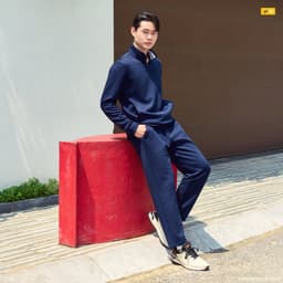 Bộ đồ nỉ nam YODY set áo quần thu đông năng động, thoải mái, cổ dựng MCSL26F003 4