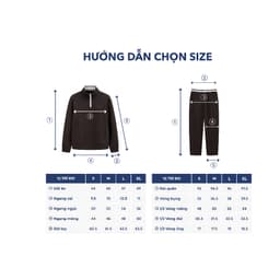 Bộ đồ nỉ nam YODY set áo quần thu đông năng động, thoải mái, cổ dựng MCSL26F003 7