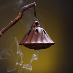 Lư Xông Trầm Gốm Liên hoa Treo Phong Cách Cổ Điển Trang Trí Phòng Trà, Phòng Thiền 1