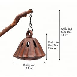 Lư Xông Trầm Gốm Liên hoa Treo Phong Cách Cổ Điển Trang Trí Phòng Trà, Phòng Thiền 5