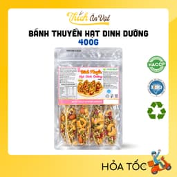 Bánh Thuyền Hạt Dinh Dưỡng 400g - Túi Zip Trong - Thích Ăn Vặt 1