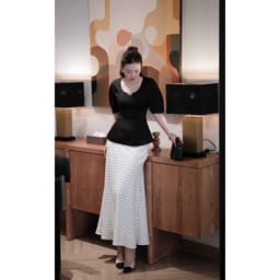Áo Peplum Cổ Trứng Tay Phồng Chất Tafta Lụa Tag MACI MCAATDE0421 Thời Trang Nữ Thiết Kế Độc Quyền 4