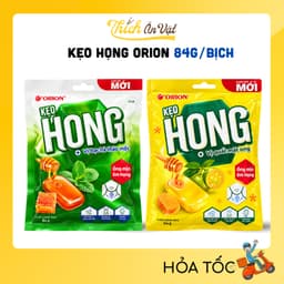 Kẹo Họng Orion Vị Bạc Hà Thảo Mộc/Vị Chanh Quất Mật Ong (Gói 84g) - Thích Ăn Vặt 1