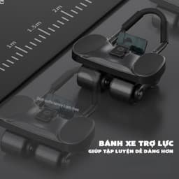 Con lăn tập bụng 4 bánh Có trợ lực+đồng hồ+giá đỡ T92. LMS 3