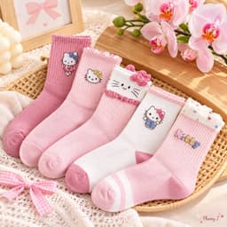 Bộ 10 đôi tất cho bé gái dễ thương, màu pastel ngọt ngào, phù hợp với phong cách thời trang của bé. 2