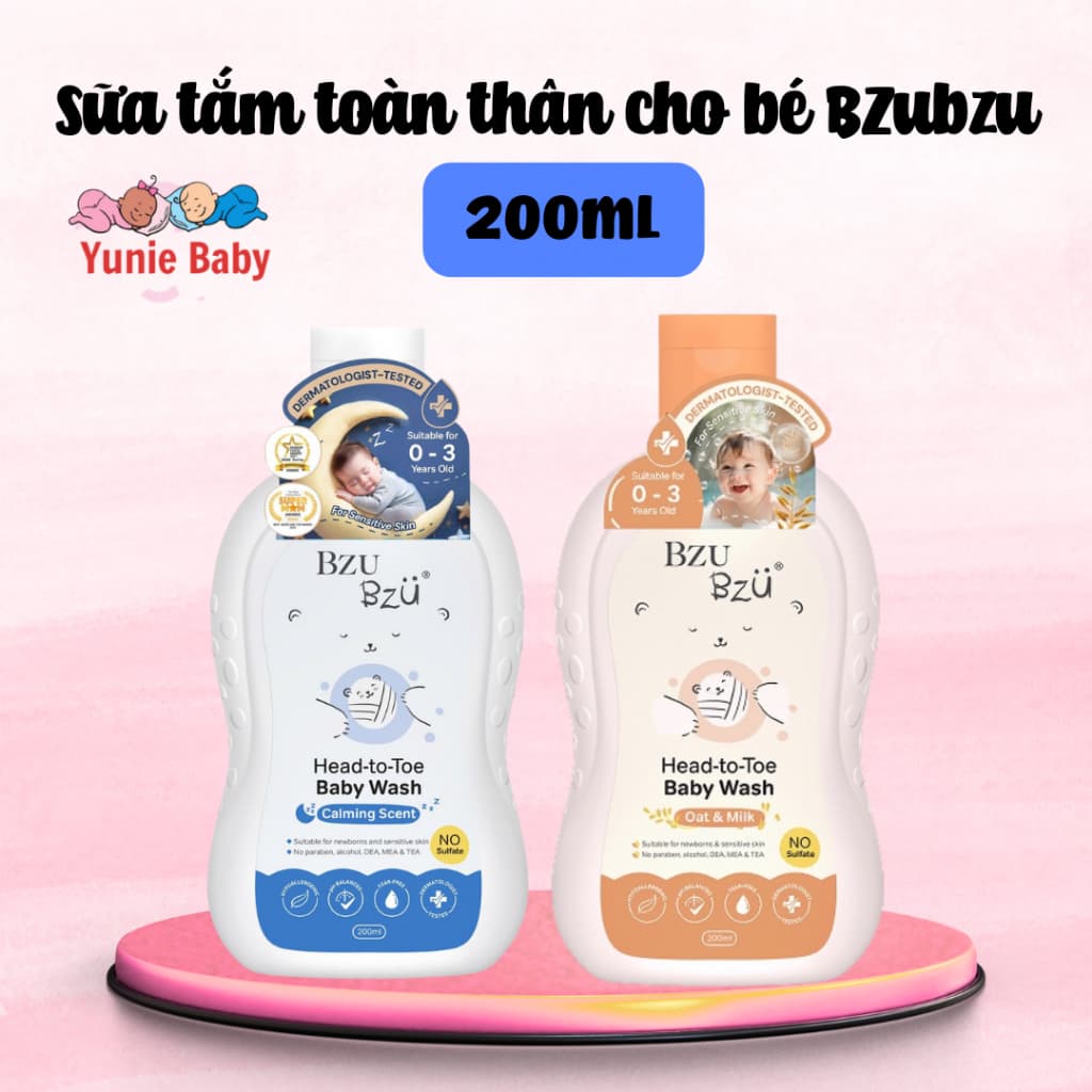 Sữa tắm gội toàn thân dành cho bé BZU BZU - CX Yến Mạch & Sữa 200ml