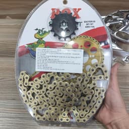 Bộ Nhông Sên Dĩa Kiểu EXCITER 135( 4 Số ) (Màu Vàng) Thương Hiệu BOX 3