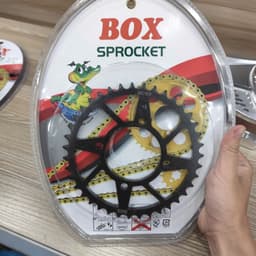 Bộ Nhông Sên Dĩa Kiểu EXCITER 135( 4 Số ) (Màu Vàng) Thương Hiệu BOX 7