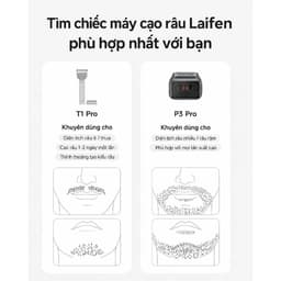 Máy Cạo Râu Laifen P3 & T1 Pro Cạo Khô và Nước, IPX7, Động Cơ Mạnh Mẽ, Bảo Hành 2 Năm 3