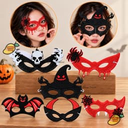 Mặt Nạ Halloween Kim Tuyến Hóa Trang Nửa Mặt Nhiều Mẫu Phù Hợp Các Bữa Tiệc Hóa Trang Halloween 1