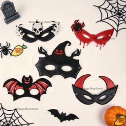 Mặt Nạ Halloween Kim Tuyến Hóa Trang Nửa Mặt Nhiều Mẫu Phù Hợp Các Bữa Tiệc Hóa Trang Halloween 2