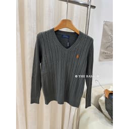 𝟏𝟒𝐚𝐦.𝐬𝐭𝐮𝐝𝐢𝐨 | Áo Len Cổ Tim Nữ Dệt Kim Vặn Thừng Tay Dài Thêu Ngựa Style Hàn Quốc Thu Đông 9