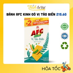 Bánh Afc Kinh Đô Vị Tảo Biển 215.6g (+ 2 Gói Afc Hạt & Thảo Mộc Vị Bắp Xào Bơ) - Thích Ăn Vặt 1