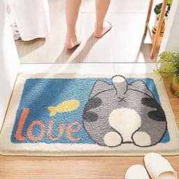 Thảm Lau Chân Lông Cừu Siêu Mềm 40x60cm, Thảm Chùi Chân Thấm Hút Nước, Trang Trí Phòng Ngủ Nhà Tắm 4