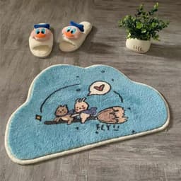 Thảm Lau Chân Lông Cừu Siêu Mềm 40x60cm, Thảm Chùi Chân Thấm Hút Nước, Trang Trí Phòng Ngủ Nhà Tắm 5