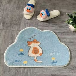 Thảm Lau Chân Lông Cừu Siêu Mềm 40x60cm, Thảm Chùi Chân Thấm Hút Nước, Trang Trí Phòng Ngủ Nhà Tắm 6