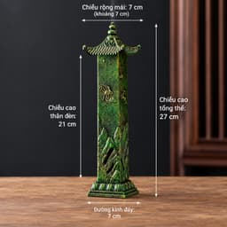 Lư hương sơn mài tháp đỉnh chùa phong cách cổ điển 3