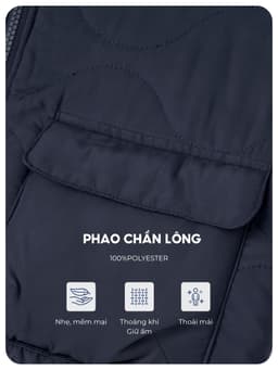 Áo Phao Trẻ em YODY Cổ Bo Chần Sóng Ngang Lót Lông Siêu Ấm, Siêu Nhẹ, Áo Bomer bé TRA KCPJ25F034 4
