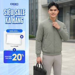Áo Khoác Khoác Nam DGC Dáng Bomber Chần Bông Cao Cấp - Nhẹ Mịn, Cản Gió Tốt, Bo Chun Thanh Lịch WAJKBE149M-S 1