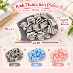 Bông Tắm Tròn Lưới PE Siêu Mềm Mại, Tẩy Tế Bào Chết Hiệu Quả, Tiết Kiệm Sữa Tắm - 11cm, Mixcolour 5
