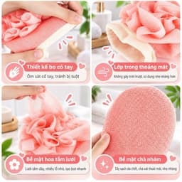 Bông Tắm Tròn Lưới PE Siêu Mềm Mại, Tẩy Tế Bào Chết Hiệu Quả, Tiết Kiệm Sữa Tắm - 11cm, Mixcolour 3