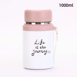 Bình Giữ Nhiệt 1000ml Nắp Chống Rò Rỉ Có Dây Xách Chắc Chắn Bình Nước Giữ Nóng Lạnh Dung Tích Lớn 6