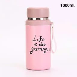 Bình Giữ Nhiệt 1000ml Nắp Chống Rò Rỉ Có Dây Xách Chắc Chắn Bình Nước Giữ Nóng Lạnh Dung Tích Lớn 7