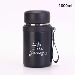 Bình Giữ Nhiệt 1000ml Nắp Chống Rò Rỉ Có Dây Xách Chắc Chắn Bình Nước Giữ Nóng Lạnh Dung Tích Lớn 9