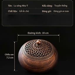Lư xông trầm như ý chất liệu gỗ cao cấp-Lư xông trầm 3