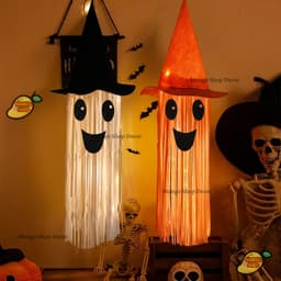 Con Ma Tua Rua Đội Mũ Phù Thủy Treo Decor Trang Trí Lễ Hội Hóa Trang Halloween 5
