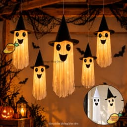 Con Ma Tua Rua Đội Mũ Phù Thủy Treo Decor Trang Trí Lễ Hội Hóa Trang Halloween 1