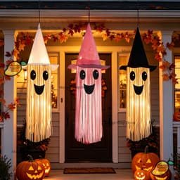 Con Ma Tua Rua Đội Mũ Phù Thủy Treo Decor Trang Trí Lễ Hội Hóa Trang Halloween 9