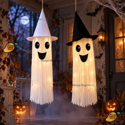 Con Ma Tua Rua Đội Mũ Phù Thủy Treo Decor Trang Trí Lễ Hội Hóa Trang Halloween 7